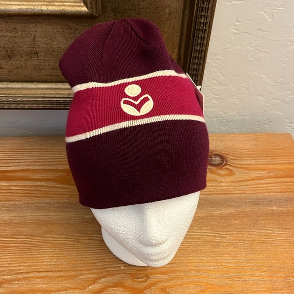 ISABEL MARANT Camden Striped Logo Beanie - Burgundy - OS - Picture 3 of 11